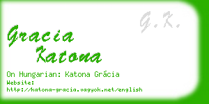 gracia katona business card