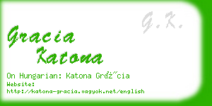 gracia katona business card